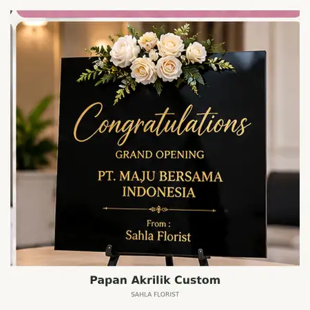 Papan Bunga Akrilik Pondokgede